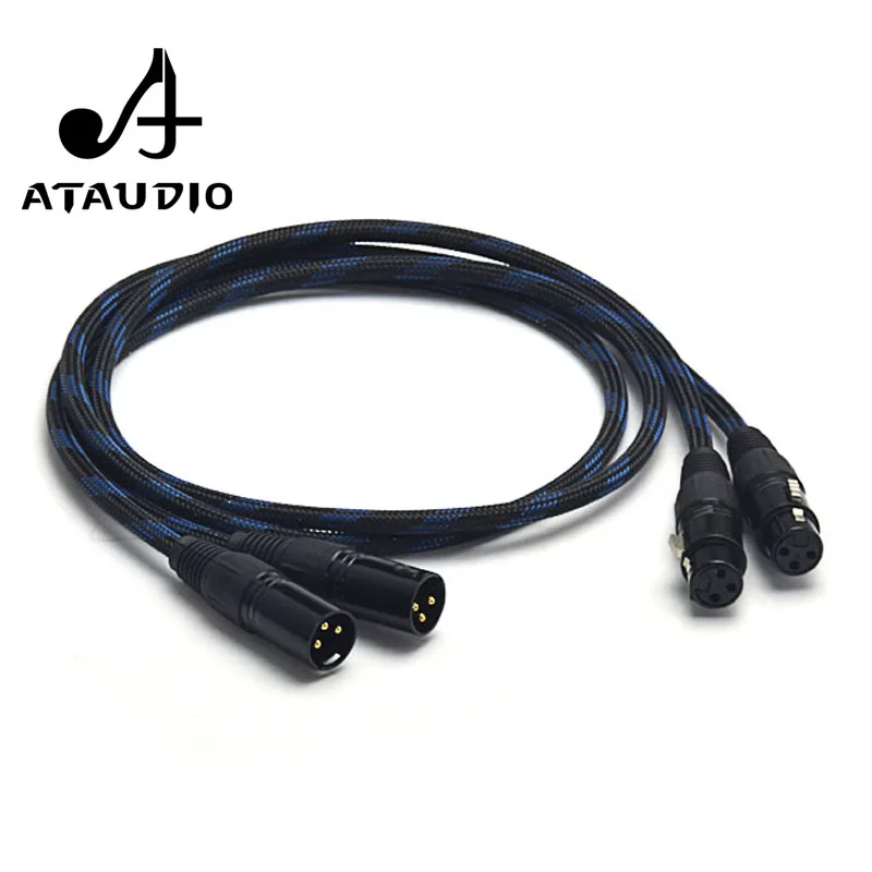 Кабель ATAUDIO Hi Fi XLR высококачественный 4N OFC 3 Pin 2 кабель типа Папа мама