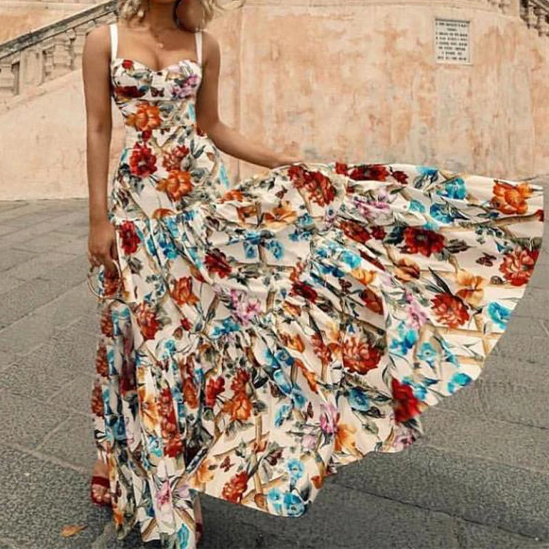 Женское сексуальное платье с открытыми плечами рукавом до локтя цветочным