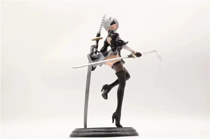Аниме экшн фигурка NieR Automata YoRHa No. 2 Тип B 2B привлекательная девушка из ПВХ