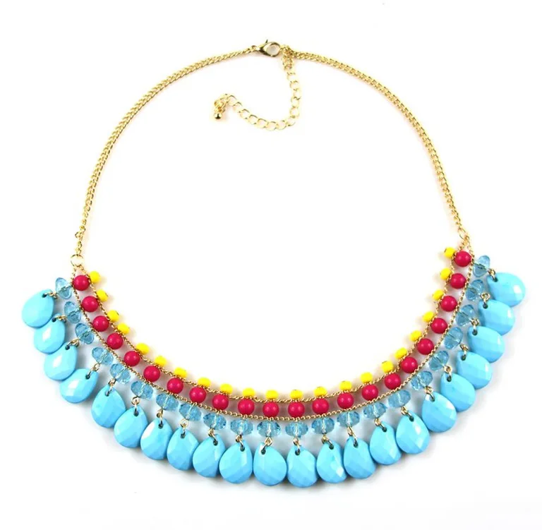 SF4 4 ювелирные изделия модные ожерелья для женщин новинка 2014 камень кисточка