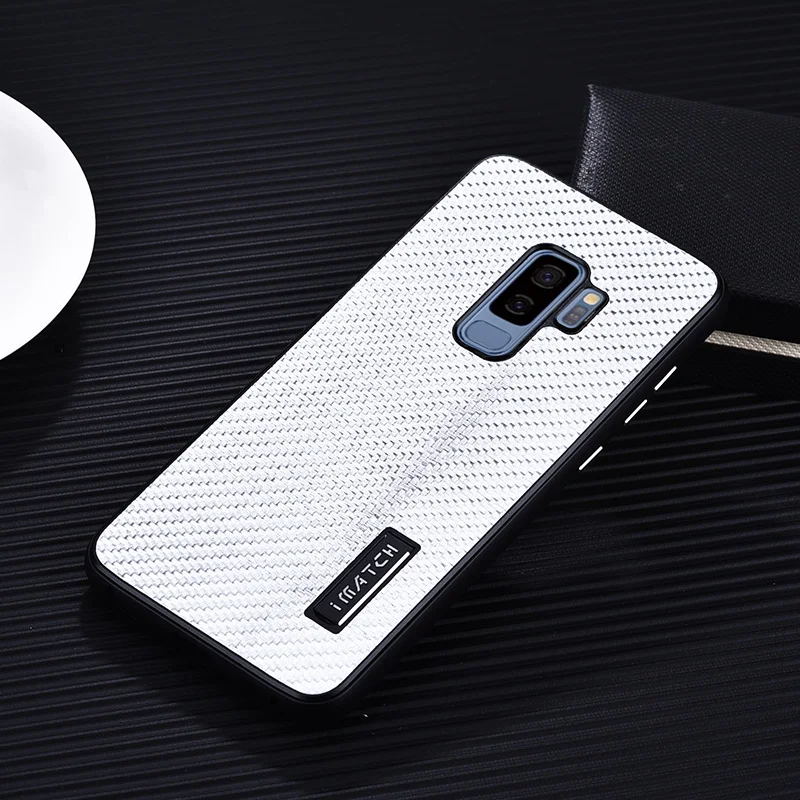 Элитный бренд чехол для samsung Galaxy S9 S8 плюс S7 край Алюминий металлический бампер из углеродного волокна жесткая накладка на заднюю панель телефона Защитный чехол