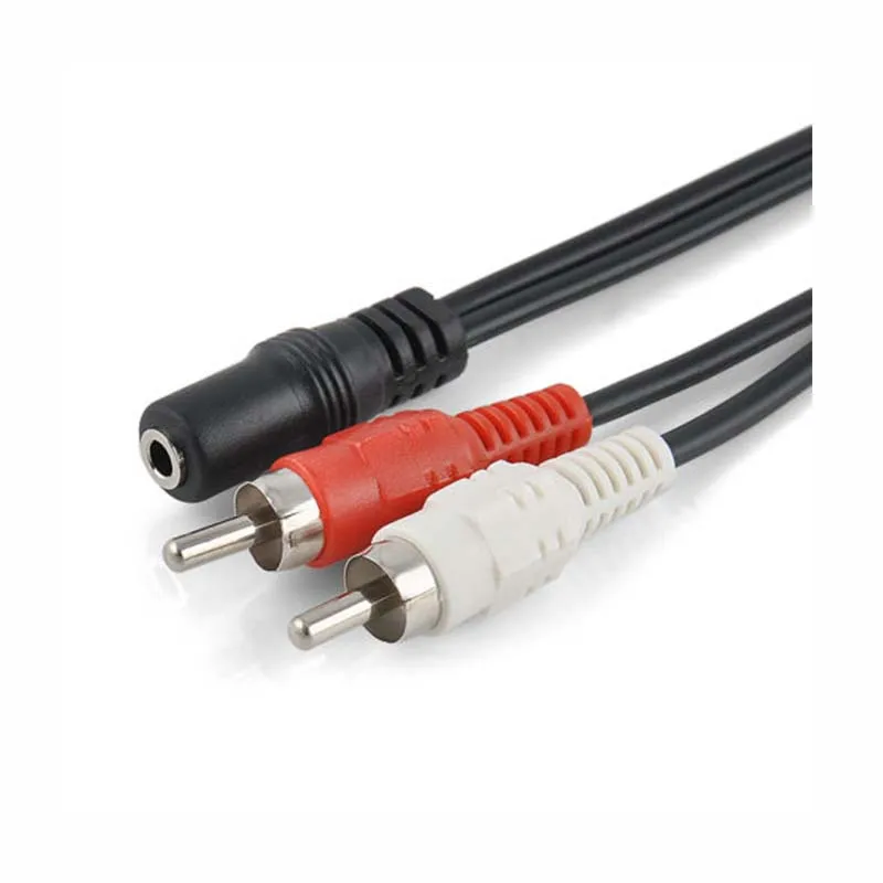 10pcs 1FT 20CM 3.5mm Female to Dual RCA Male Audio Adapter Cable C03 | Электроника