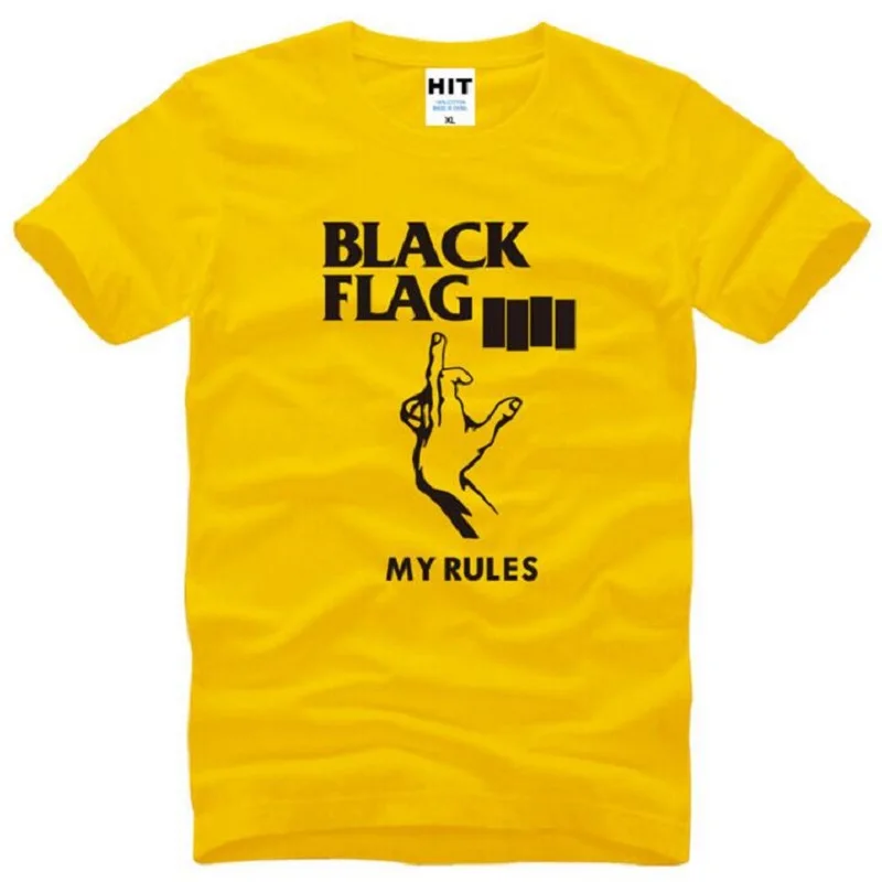 Черный панк-рок-группа флаг Генри Роллинс большие бары Для мужчин футболка для