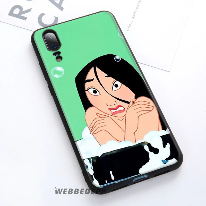 WEBBEDEPP Cartoon Mulan Soft Case For Huawei P30 P20 Pro P10 P9 Lite 2017 P Smart 2019 &amp Nova 3 3i Y9 |