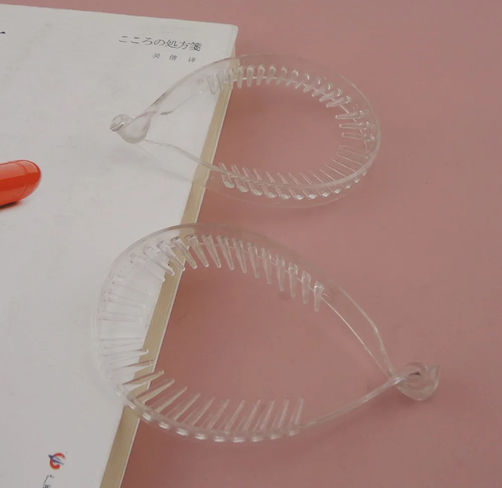 

10PCS 1.2cm*24.5cm Big Clear bendable Plastic comb Hairgrips claws for Hold hair bun,twisted plastic hair clamps for ponytail