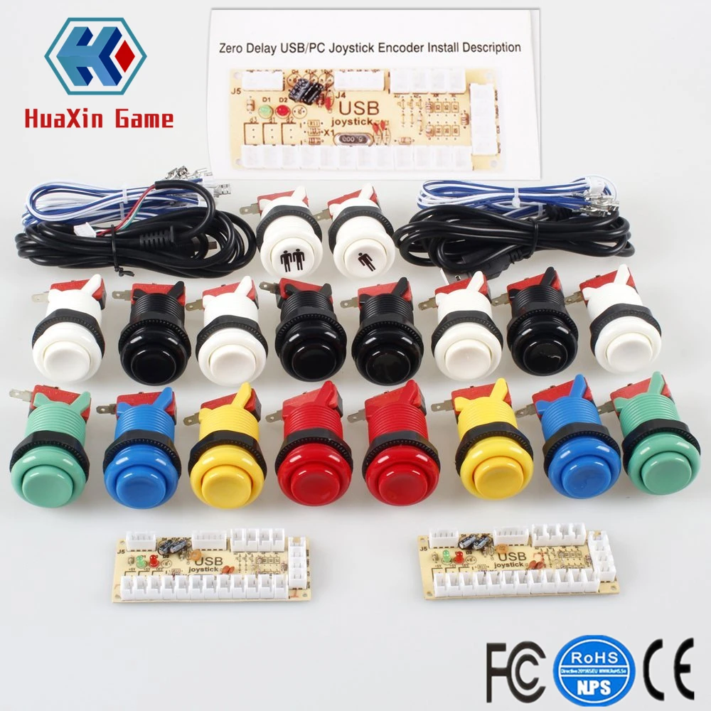 Аркада DIY Kit USB Нулевая задержка энкодер джойстик в американском стиле и Happ кнопка