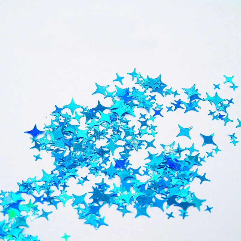 10g/bag Four Star Cross Slices Filler For Nails Art Tips Slime Sequin Kids Lizun DIY Accessories Supplies Decoration | Игрушки и хобби