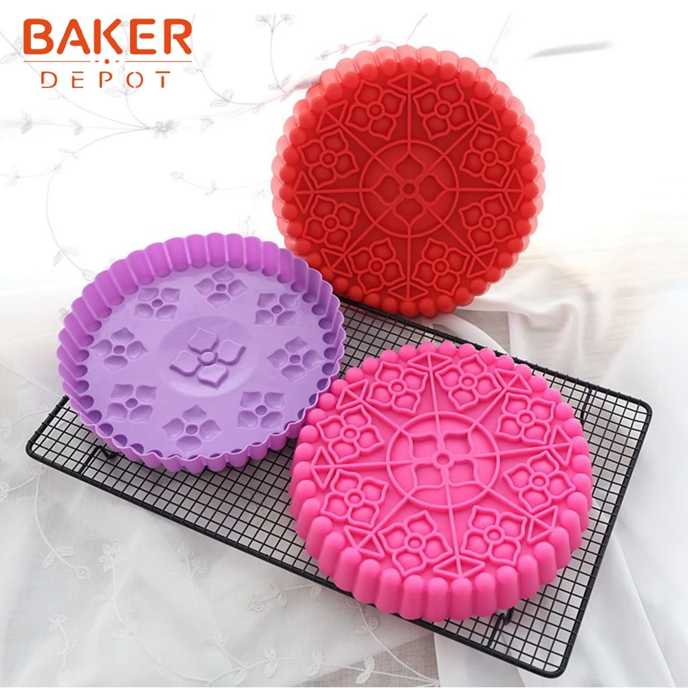 BAKER DEPOT 10 дюймовая силиконовая форма для торта круглая большая выпечки тортов