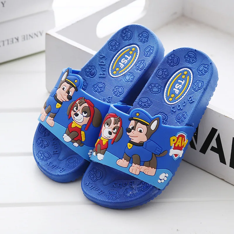 Paw Patrol/новые детские тапочки с героями мультфильмов; Летняя обувь с мягкой подошвой для мальчиков и девочек; садовые уличные детские сандалии
