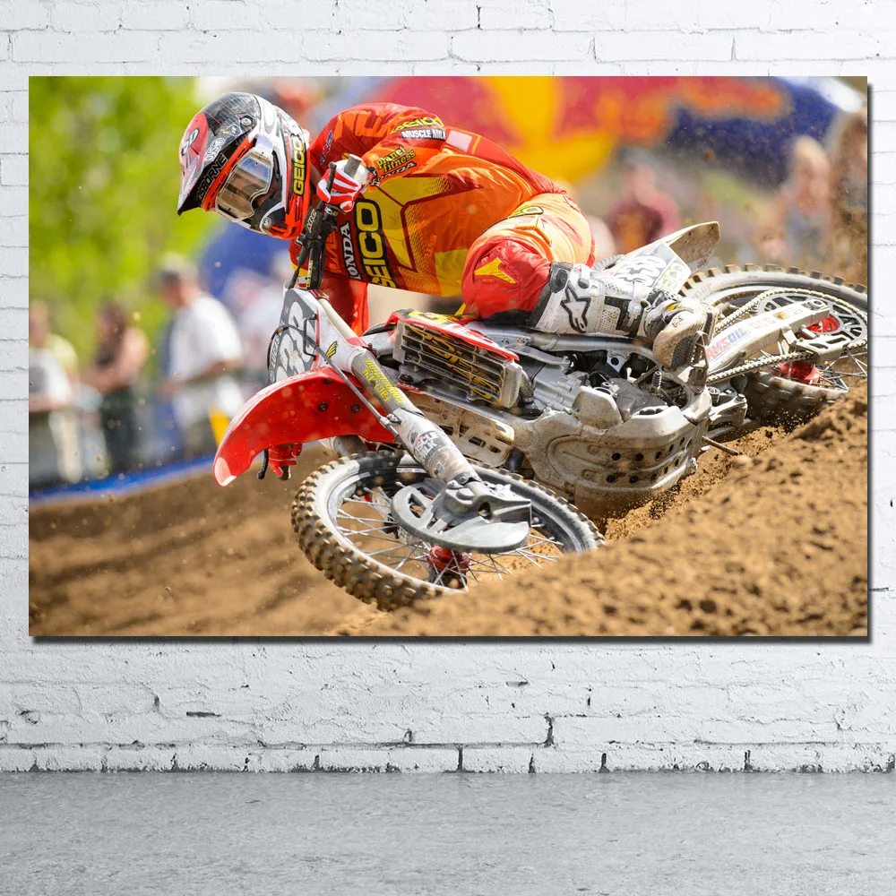 Dirtbike Мотокросс Гонки гоночный мотоцикл обои настенный художественный постер