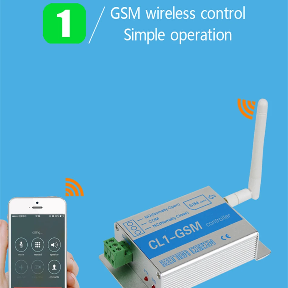 CL1-GSM Φ реле дистанционного управления интеллектуальным SMS-уведомлением |