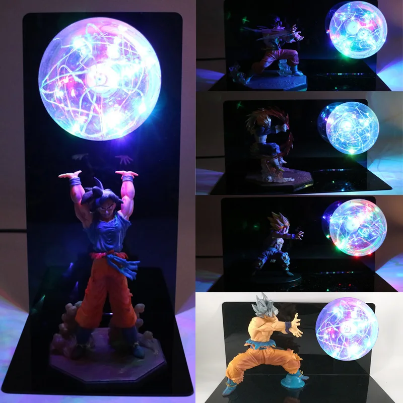 Dragon Ball Z Супер Гоку Вегета Gogeta фигурки героев лампа ультра инстинкт DIY аниме модель Спальня Декоративные ночник Подарки