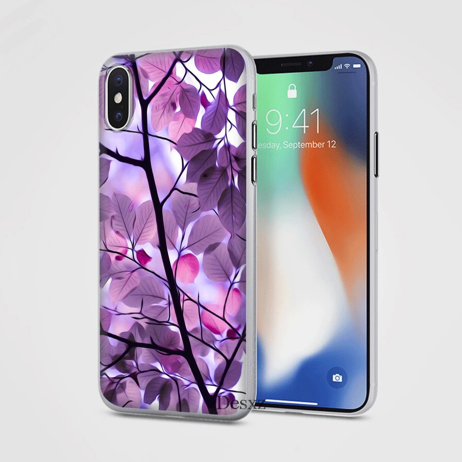 Чехол для телефона ярких цветов с изображением листьев чехол iPhone 5 5S SE 6 6s 7 8 Plus X XS XR