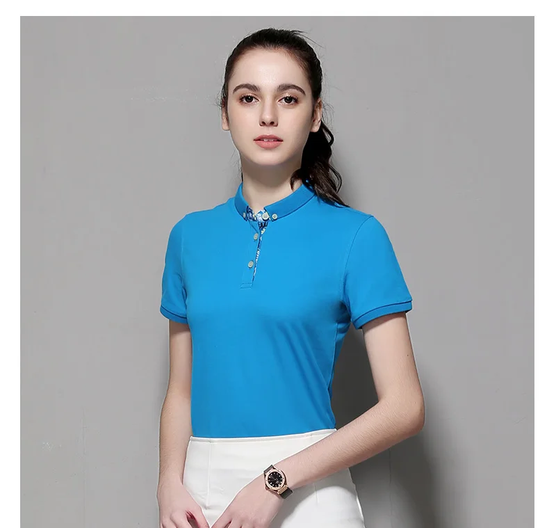 YCS Store 9 моделей 95% Хлопок индивидуальная рубашка поло для женщин с логотипом компании по вышивке/цифровой/принт
