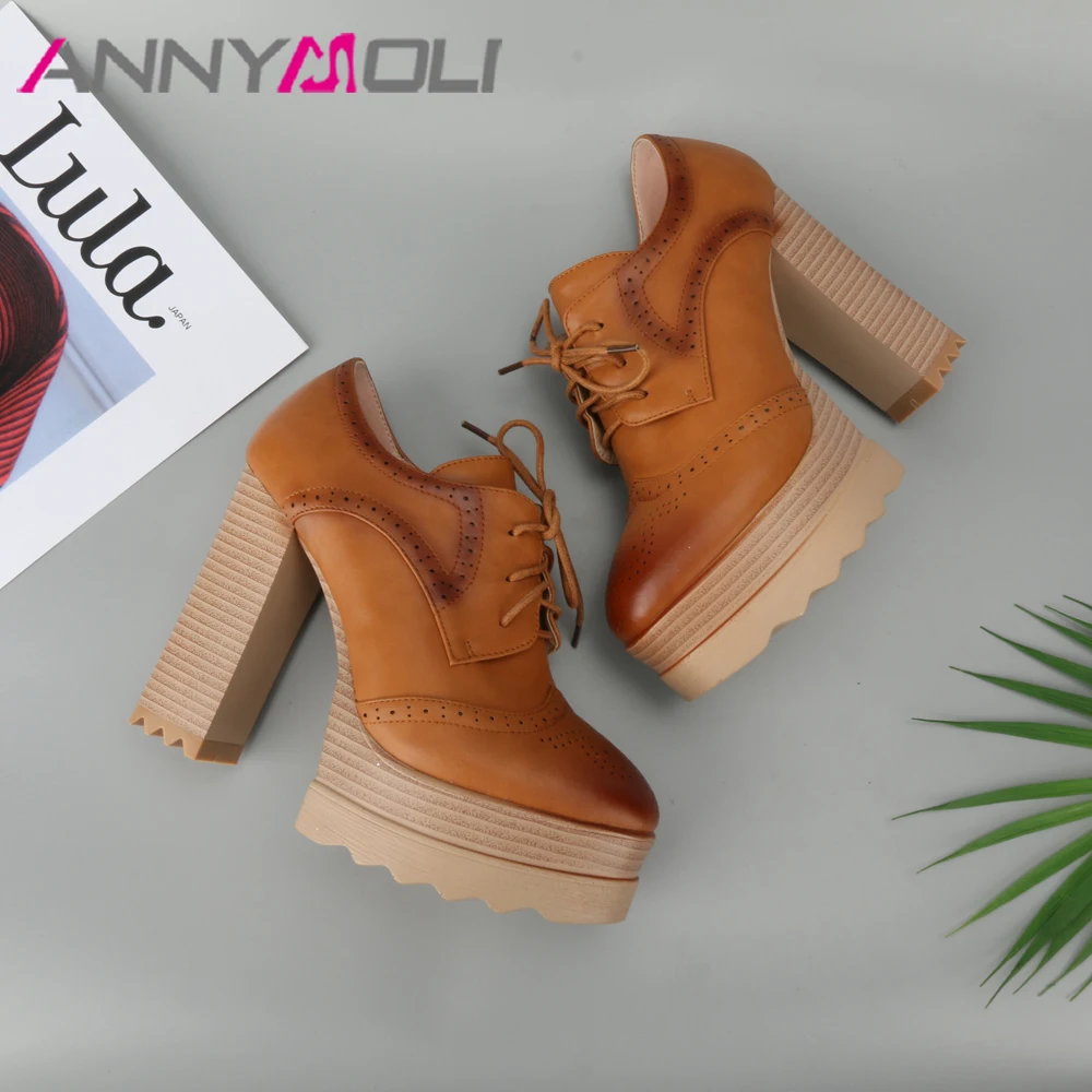 ANNYMOLI/женские туфли лодочки Обувь для вечеринок на платформе и высоком каблуке