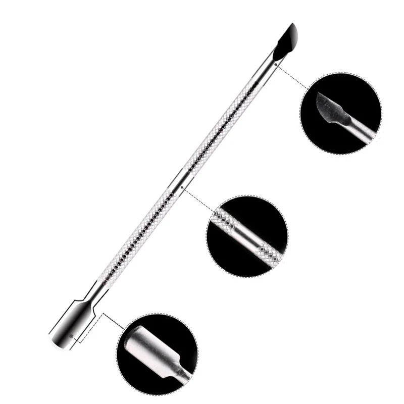 1 шт. инструменты для дизайна ногтей из нержавеющей стали ложка толкатель