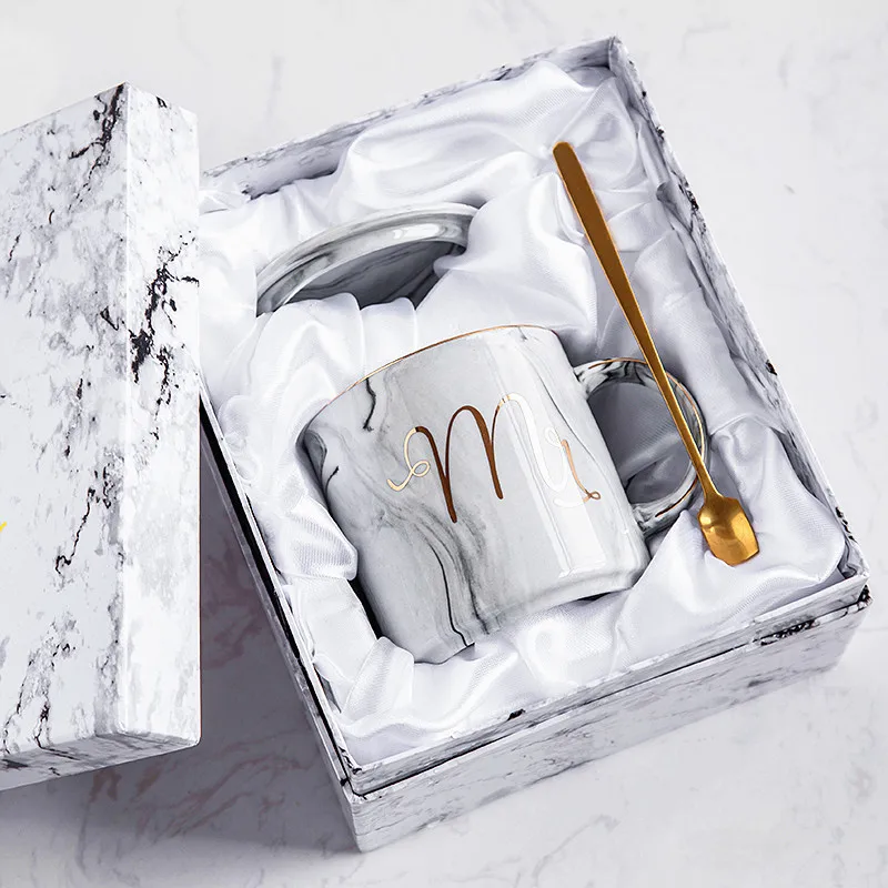 Керамическая кружка костяной фарфор чашка серый розовый цвета чашки и кружки Mr Mrs