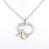 hzew heart shape dog and cat pendant necklace animal friend necklaces gift
