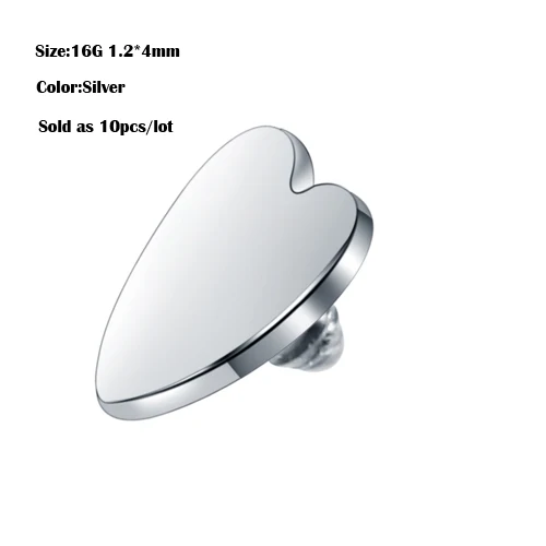 T0217x10 10 шт./лот G23 микро кожных пирсинг Титан пирсинг Micro Кожные Якорь Топ кожные пирсинг поверхности пирсинг тела - Окраска металла: T0217x10
