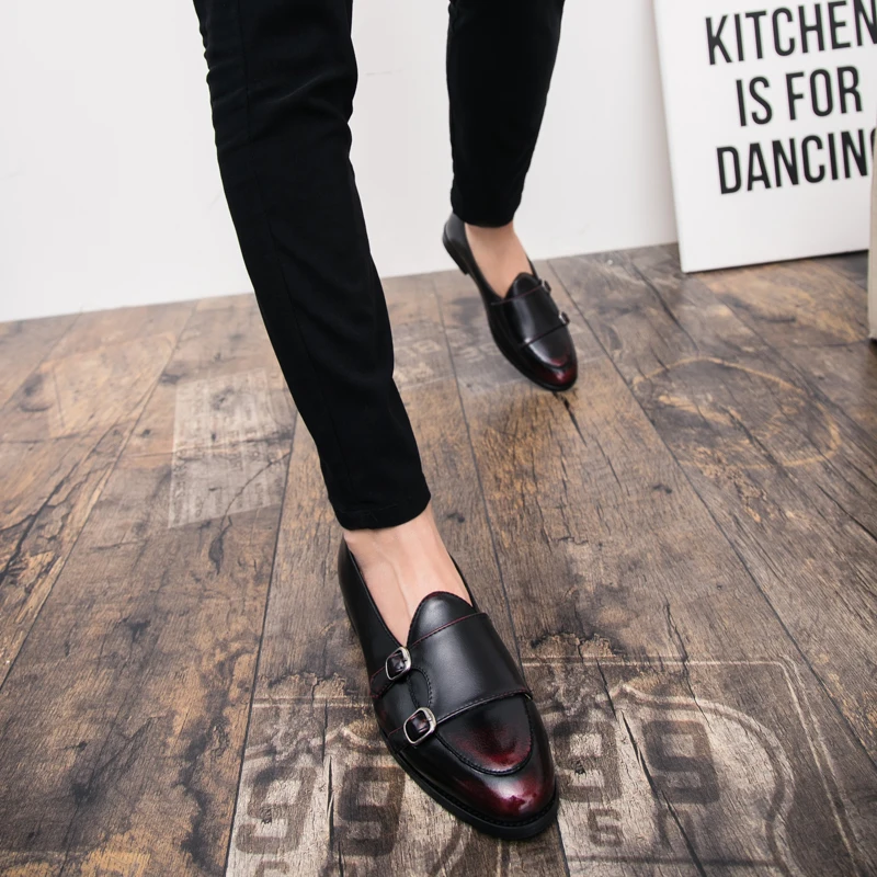 WOLF WHO Classic Men Shoes Breathable Comfortable Men Loafers Luxury Brand Men Dress Shoes For Wedding Dating Men's Flats X-199
