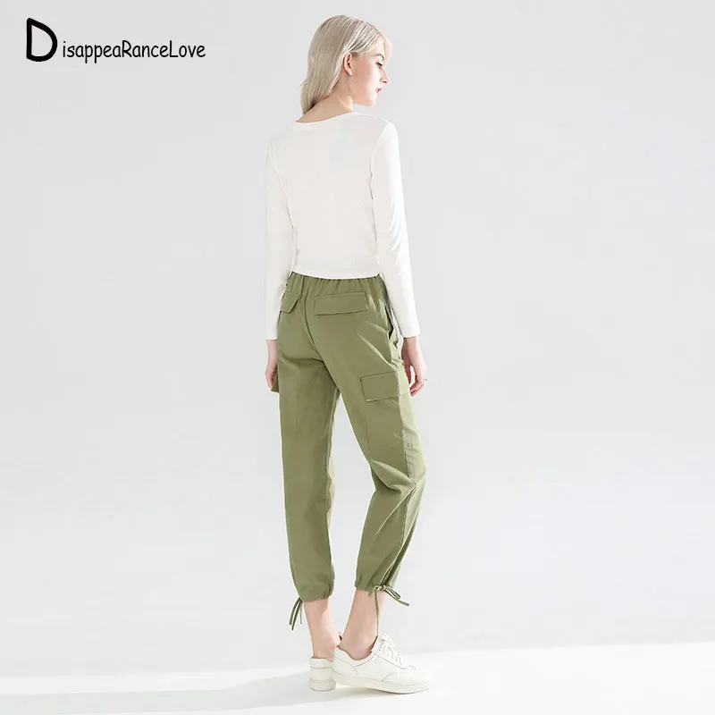 Брюки DRL женские эластичные с завышенной талией и широкими штанинами однотонные