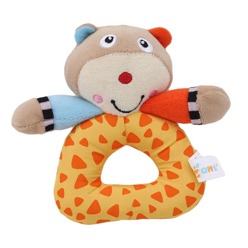 New Baby Plush Toy Soft Cartoon Animal Bear Mouse Tiger Hand Bell Kids Newborn Development Rattle Toys | Игрушки и хобби
