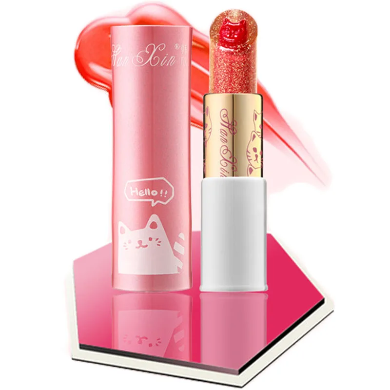 Sexy Girl Cat Jelly Sandwich 1+2 Lipstick Lip Gloss Set Moisturizing Care Lip Gold Foil Long Lasting Waterproof Lipstick Makeup