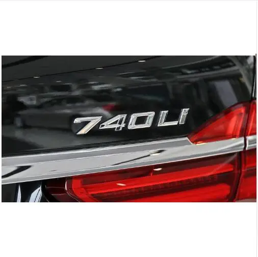 Хромированные значки для букв багажника эмблемы BMW 730d 740d 750d 725d 750i 750Li 740e 740Le 740i 740Li
