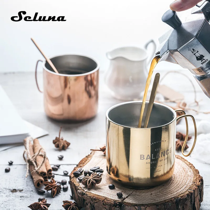 Дорожная кофейная кружка из нержавеющей стали с двойными стенками и крышкой 400