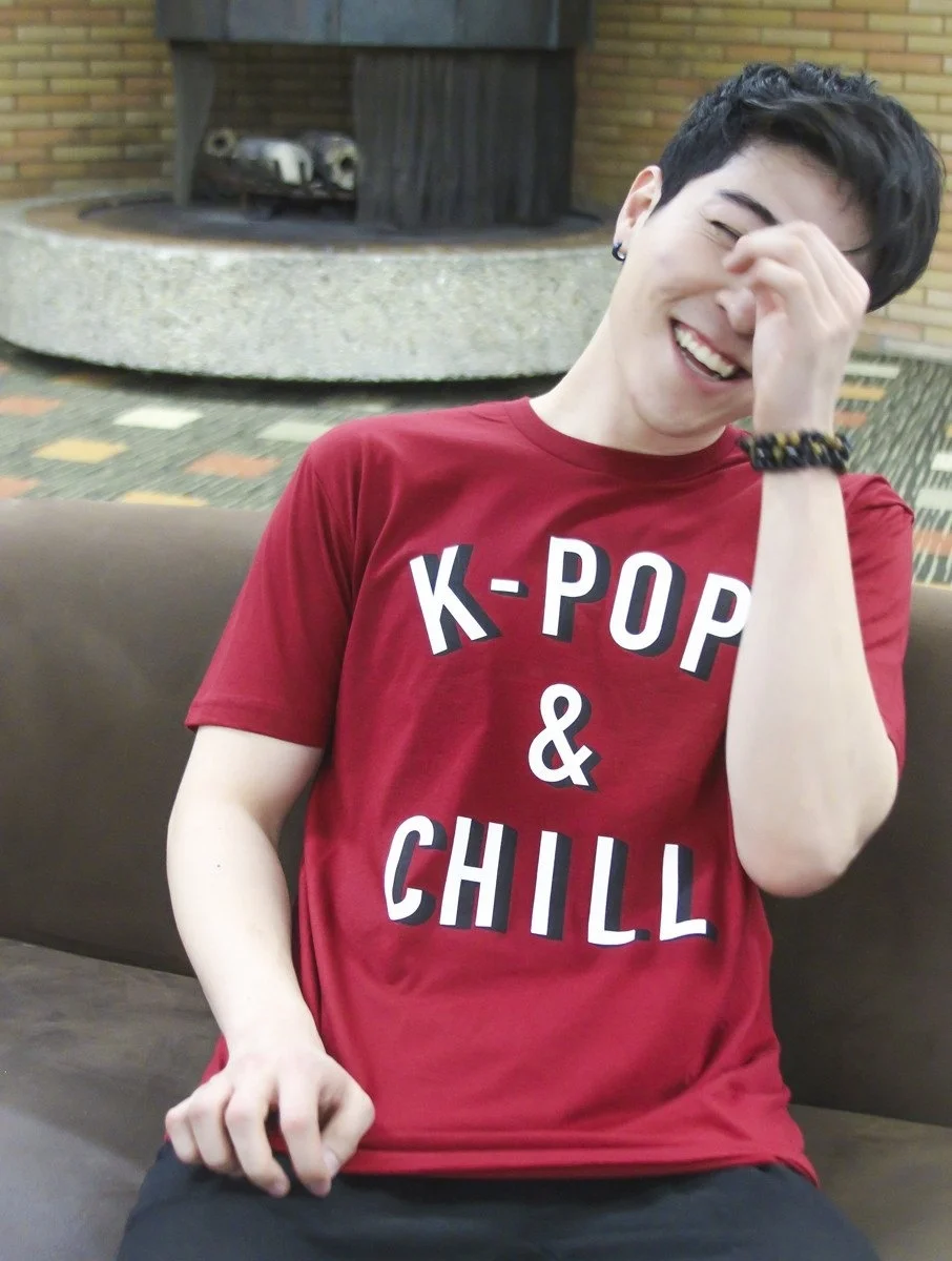 Fashionshow JF K POP & CHILL Женская корейская мода Pop футболка BTS EXO Fans графическая бордовая