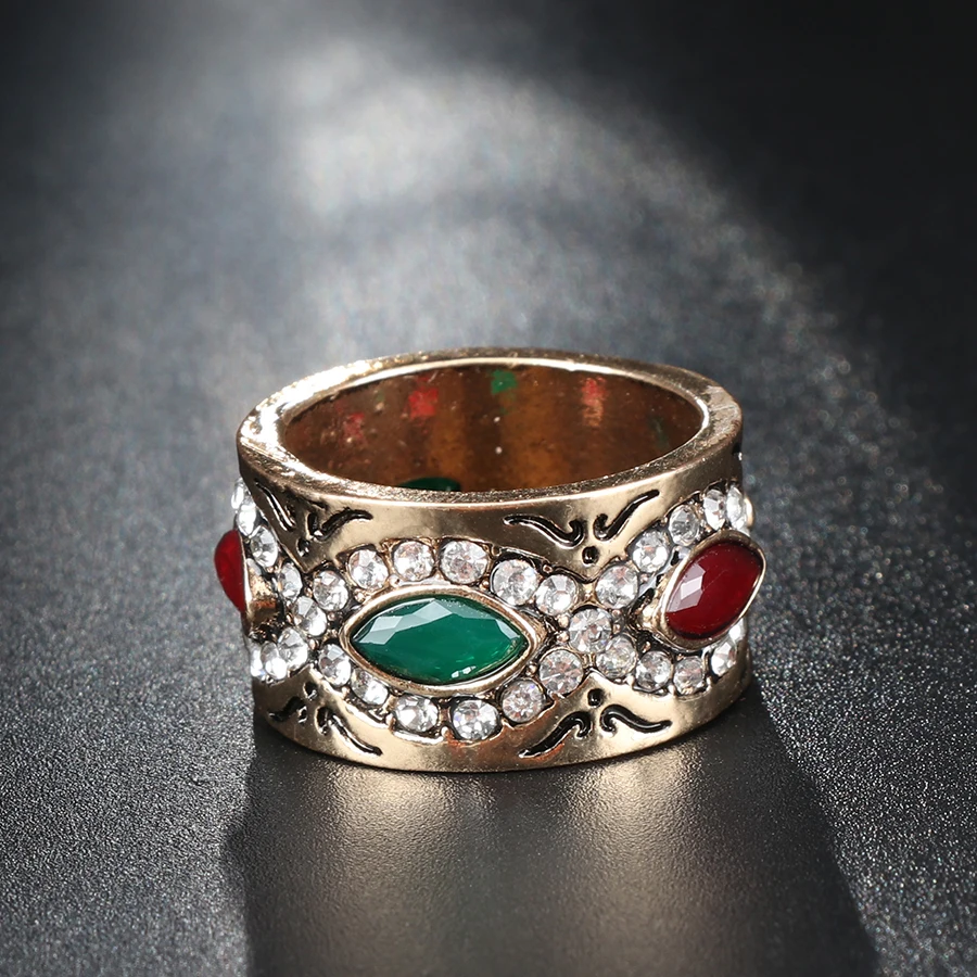 Винтажные богемные турецкие круглые кольца для женщин антикварные золотые с