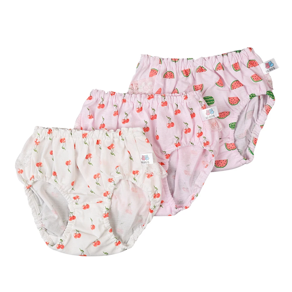 3 шт./Лот Детские хлопковые трусы с цветочным кружевом|bread pants|underpants kidsbaby girl underpants |