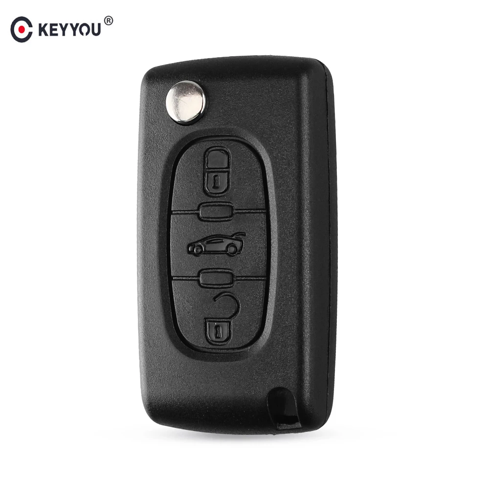 Чехол KEYYOU для дистанционного ключа peugeot 407 307 308 607 чехол с 3 кнопками CE0523|Ключ от
