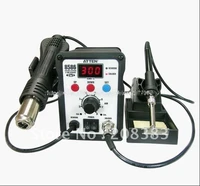Free Shipping 117 AT8586 2in1 SMD Rewoke Soldering Station Hot Air Gun  Welding Station