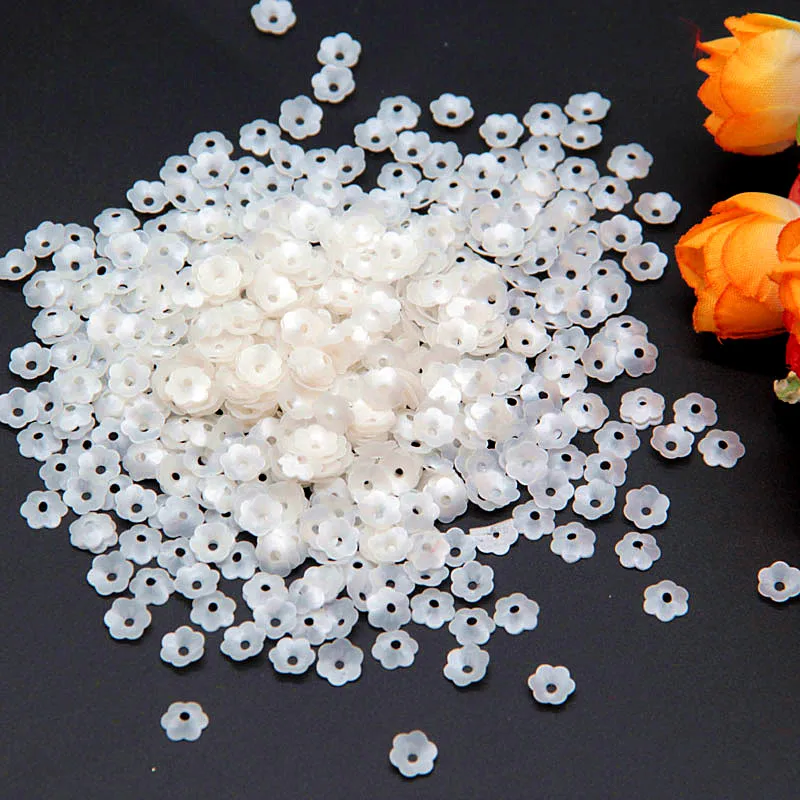 Multic Cup Flower Sequin 6 мм блестящие свободные блестки Blossom блестки сливы шитье, Свадебное Ремесло для одежды аксессуары