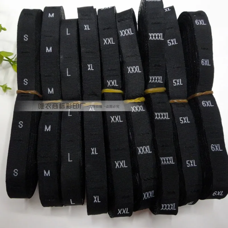 Бесплатная доставка этикетка для размера одежды/бирки ткани с номером/бирки
