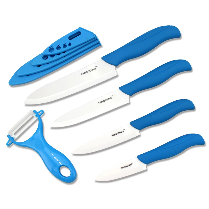 

FINDKING Brand top quality beauty gift set Zirconia kitchen Ceramic Knife set 3" 4" 5" 6" inch+ Peeler+Covers
