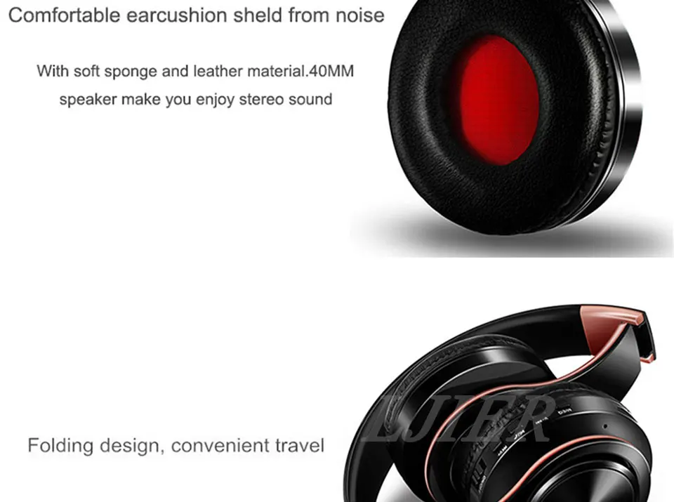 COOLJIER Новые беспроводные наушники Bluetooth гарнитура Регулируемые наушники складные наушники с микрофоном для ПК мобильного телефона