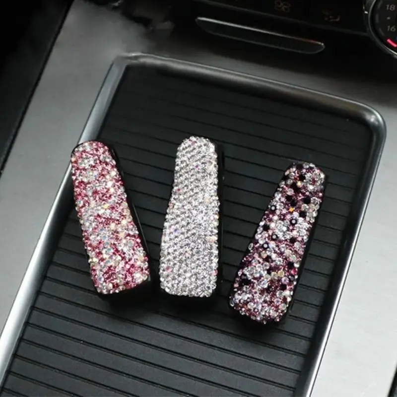 Автоматический застежка клипса Стразы Diamond автомобильный солнцезащитный