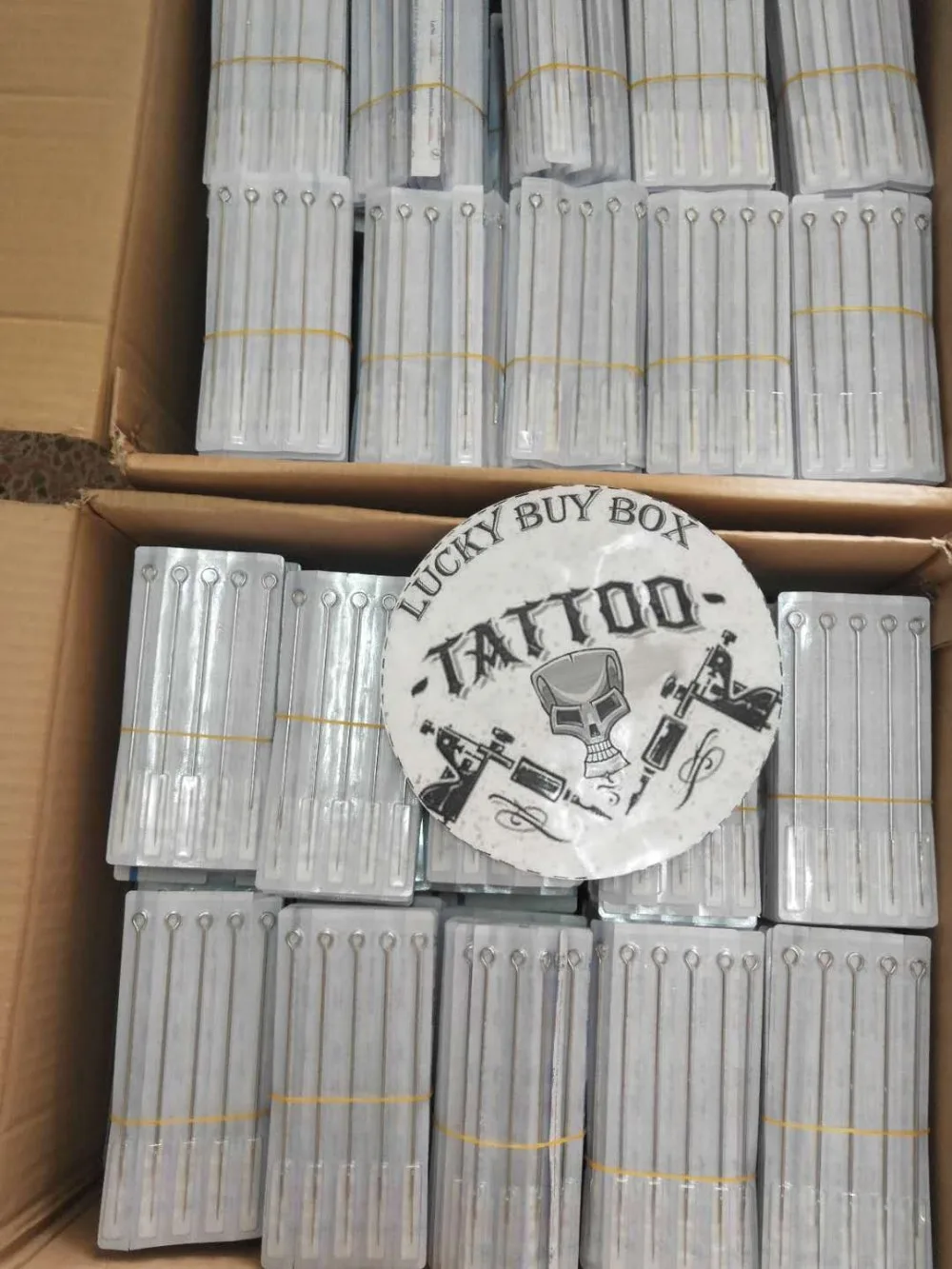 150 шт./лот, профессиональные иглы для татуировки, 7RL, одноразовые, ассорти, стерильные, 7 круглых игл для татуировки, боди-арт