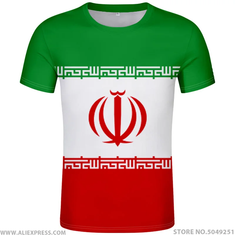 IRAN футболка diy free индивидуальный заказ номер имени irn Национальный флаг страны