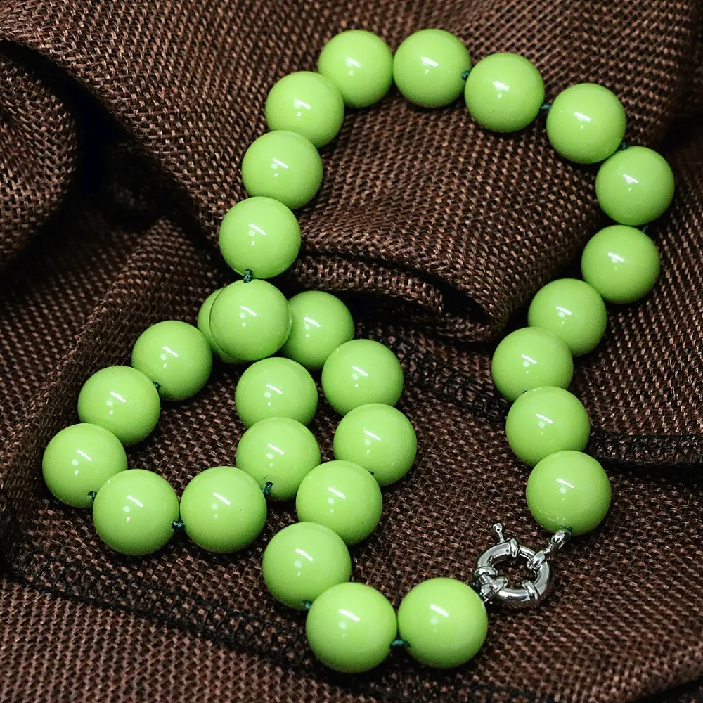 Высококачественные зеленые стеклянные круглые бусины с выпечкой 8 10 12 мм