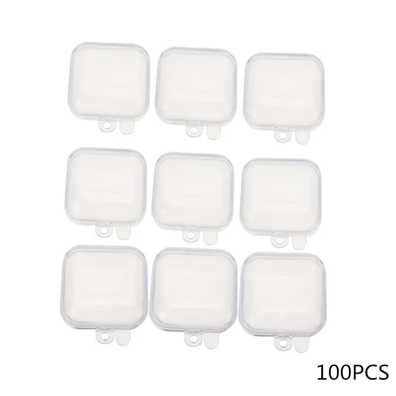 

100pcs/lot Mini Clear Plastic Small Box Storage Box Case Container for Hook Jewelry Earplugs