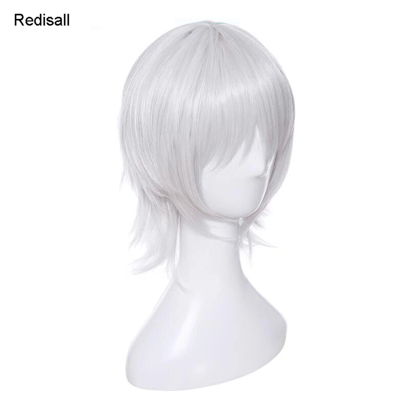 

FGO Fate Grand Order Apocrypha Cosplay Wig Jack the Ripper Servant Assassin Silver White Short Synthetic Hair for Adult