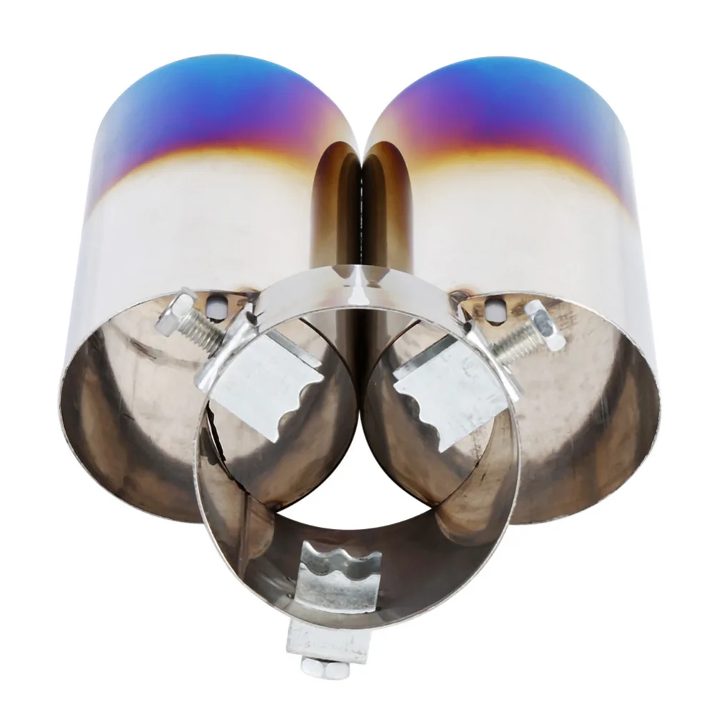 1 шт. универсальный автомобильный глушитель наконечник из нержавеющей стали отделка для труб