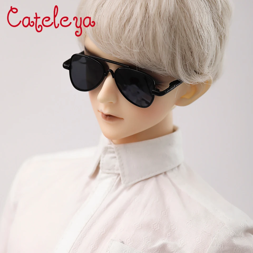 Аксессуары для кукол Cateleya bjd 3 точки черная оправа серые солнцезащитные очки