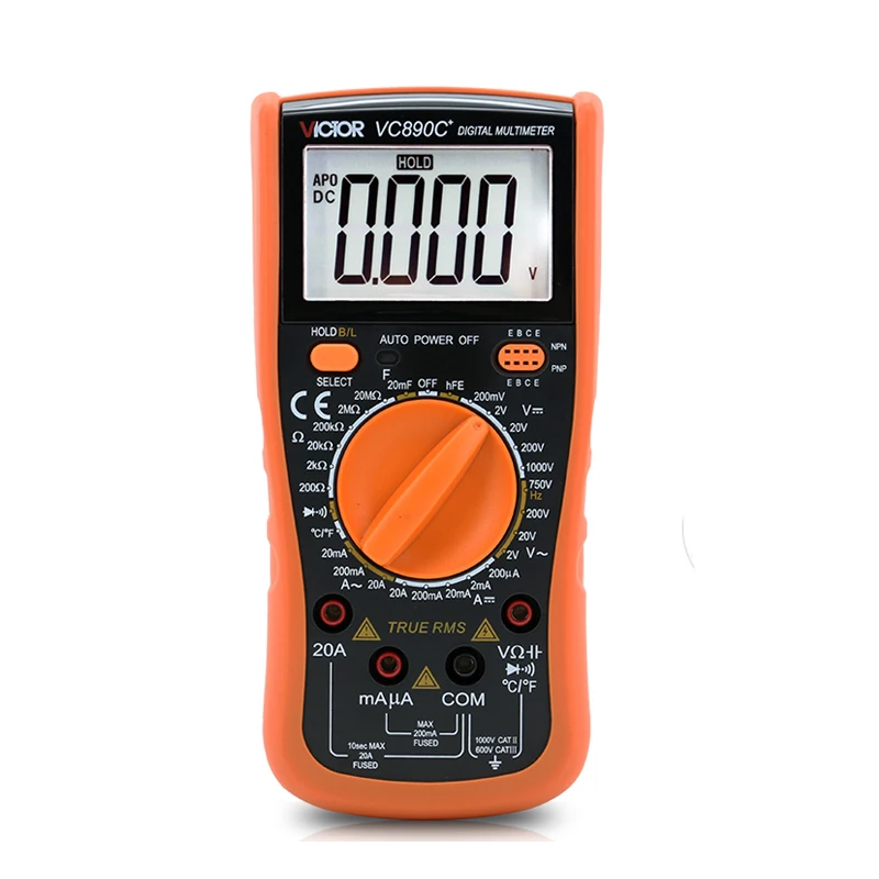 VICTOR VC890C + ЖК дисплей Цифровой мультиметр 20000 мкФ конденсатор