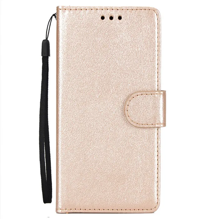 Кожаный флип-чехол Etui для sony xperia XA1 Plus XA2 Ultra E xperia L2 XZ Premium XZ 2 XZ2 компактный Роскошный чехол-кошелек - Цвет: Золотой