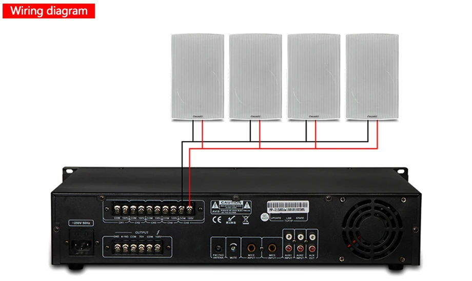 Oupushi CL302 2-полосная настенное крепление высококачественный динамик подходит на все случаи жизни фоновой музыки л