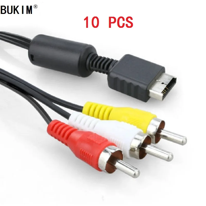 

BUKIM 10 шт. Новый AV Аудио Видео кабель Шнур для Sony Playstation PS1 PS2 PS3